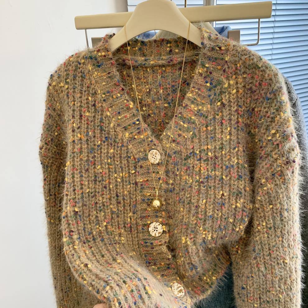 【outer】Vネックニットカーデ　M29269
