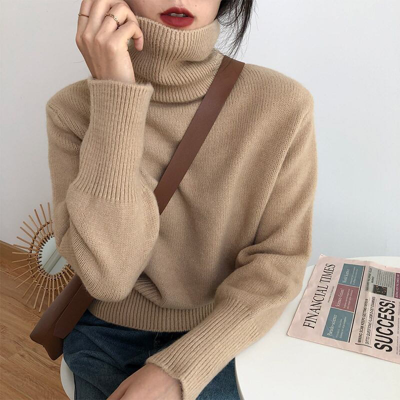 【tops】ハイネックニットプルオーバー　M19163