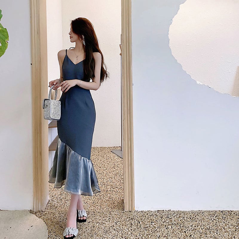 【dress】切り替えマーメイドキャミワンピース G21255