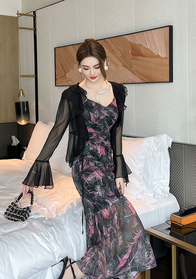 【dress】花柄キャミワンピース　M23920