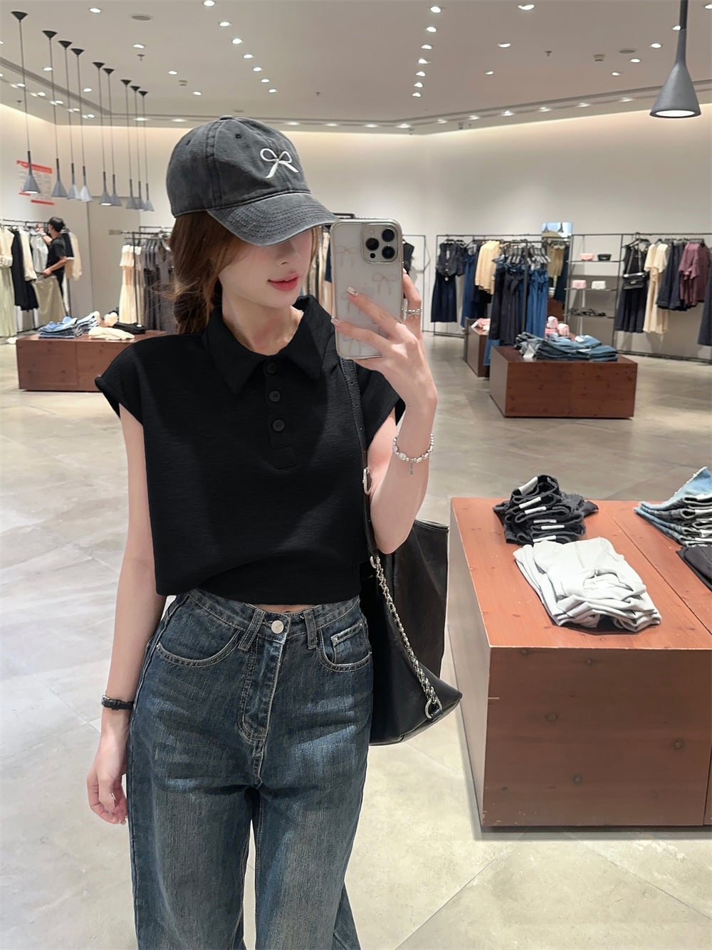 【tops】POLOネックTシャツ　M23916