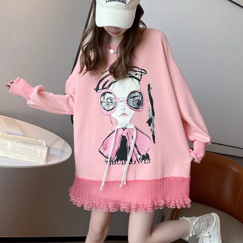 【tops】クルーネックドッキングパーカー　M18446