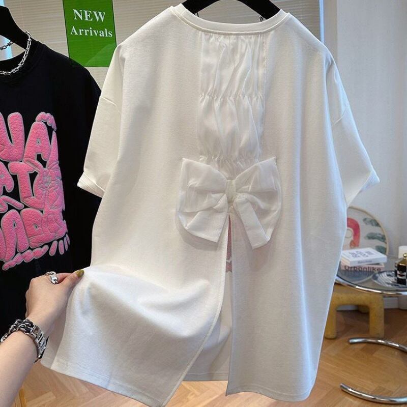 【tops】バックリボンスリットTシャツG21298