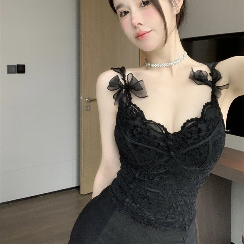 【tops】レースキャミソール　M29507