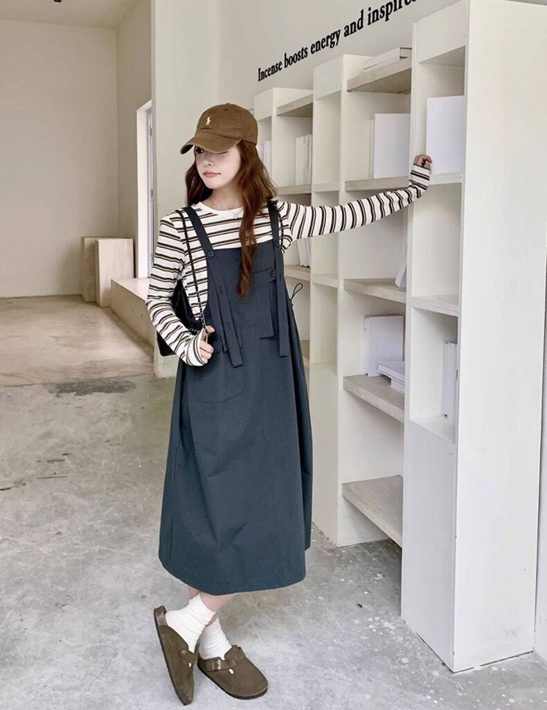 【dress】サロペットスカート Q8286