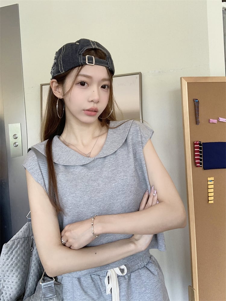 【set】Tシャツ×ショートパンツセット　M24037