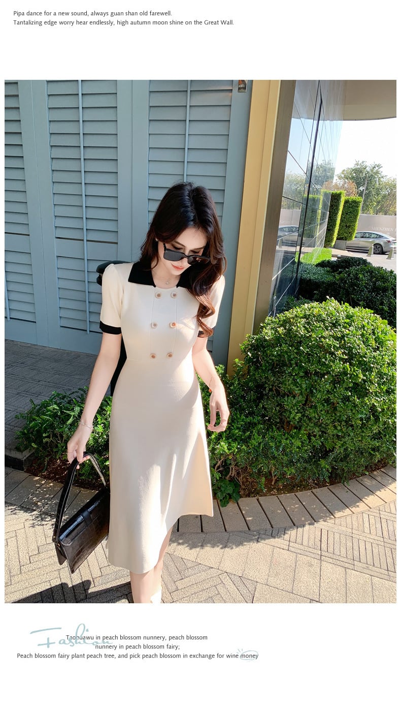 【dress】薄手ニットワンピース　M29745