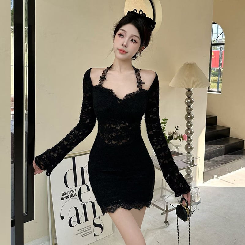 【dress】カットワークレースワンピース　M28311