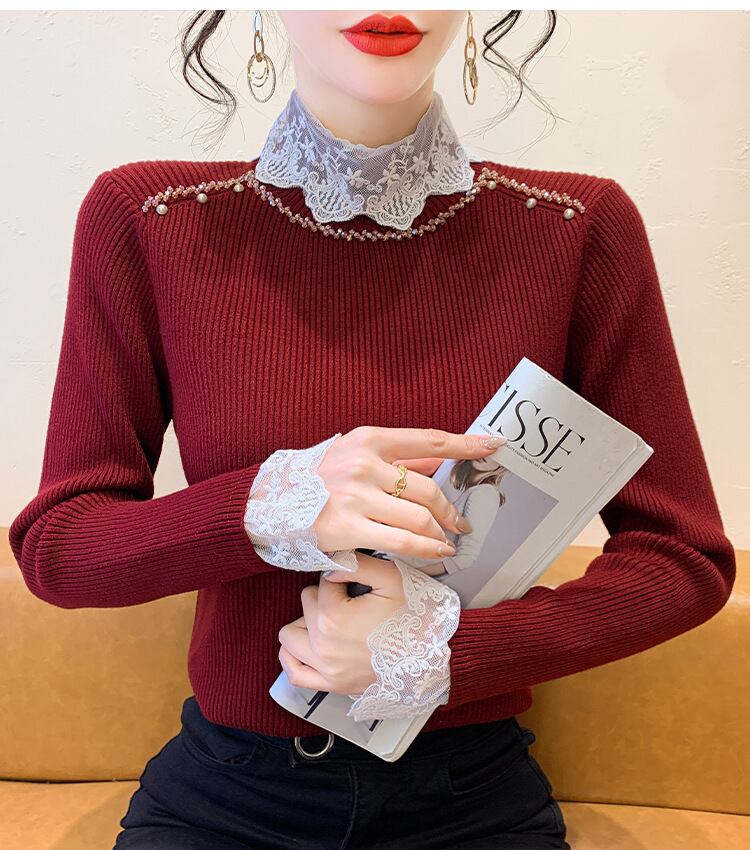 【tops】ドッキングニットトップス　M27425
