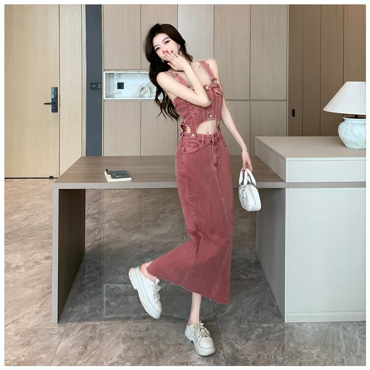 【set】デニムキャミソール+スカート２点セットG20253