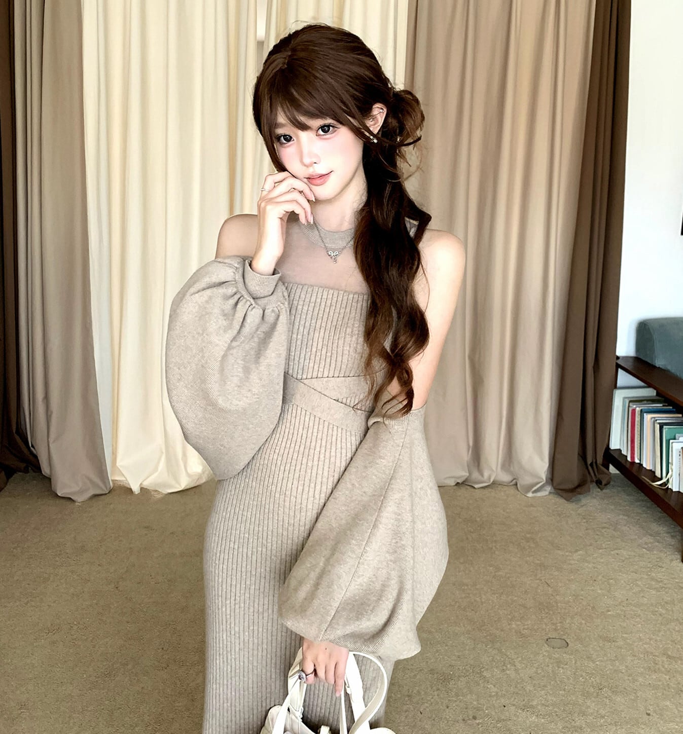 【set】4WAYシアードッキングワンピースセット N3462