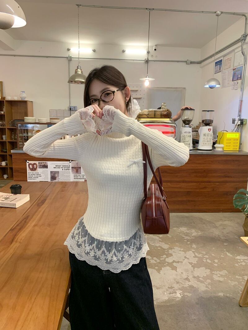 【tops】ドッキングニットトップス　M27458