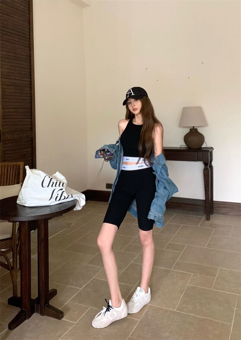 【set】ニットノースリーブトップス+ショートパンツ２点セットG21343