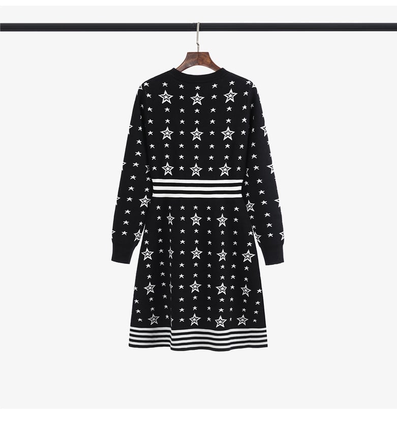 【dress】ジャカードニットワンピース　M28361