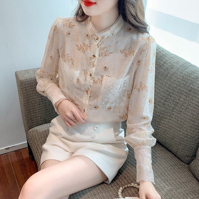 【tops】花柄シャツトップス　M18566