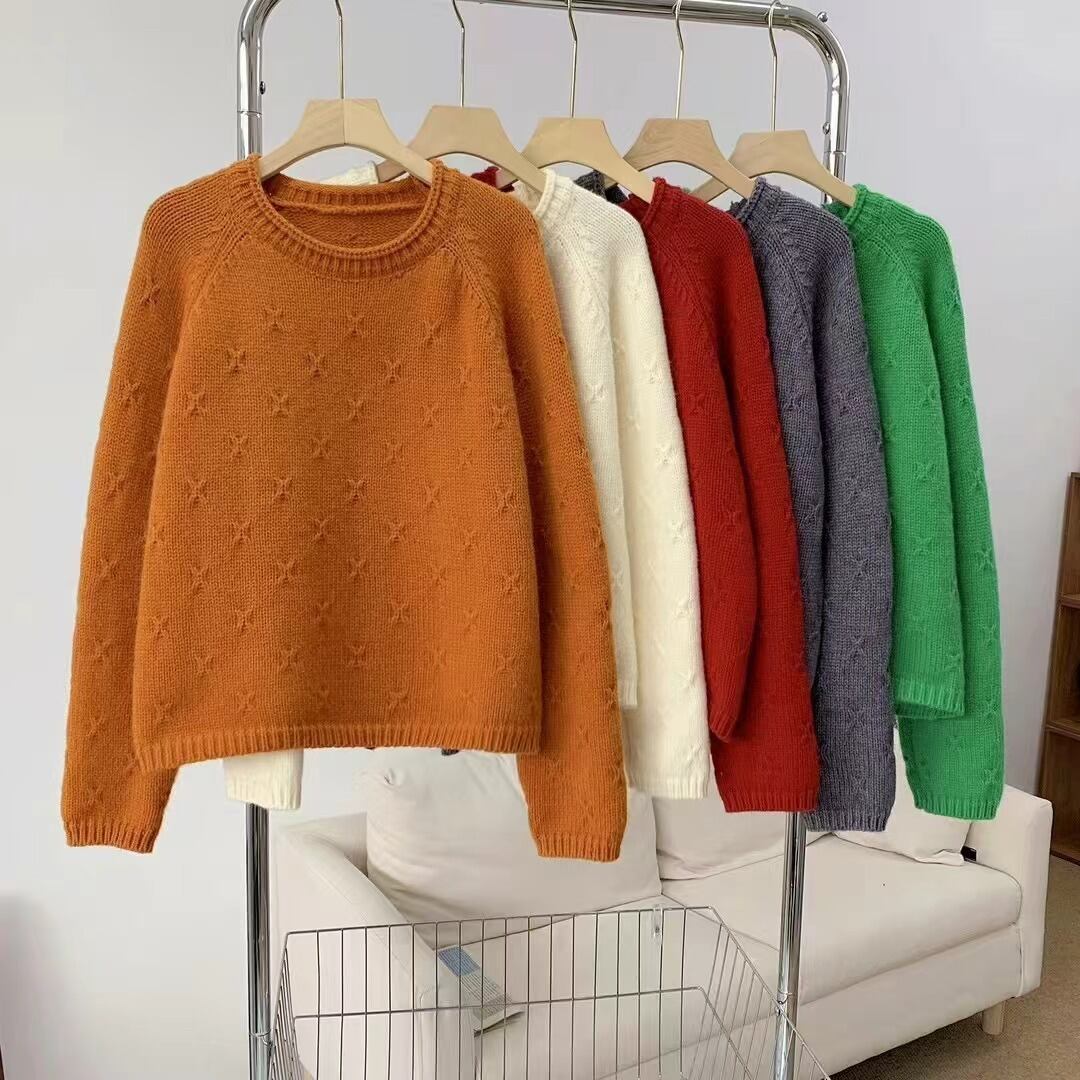 【tops】クルーネックニットセーター　M28609