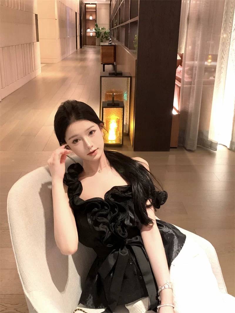 【tops】ノースリーブギャザーフリルトップス Q8517