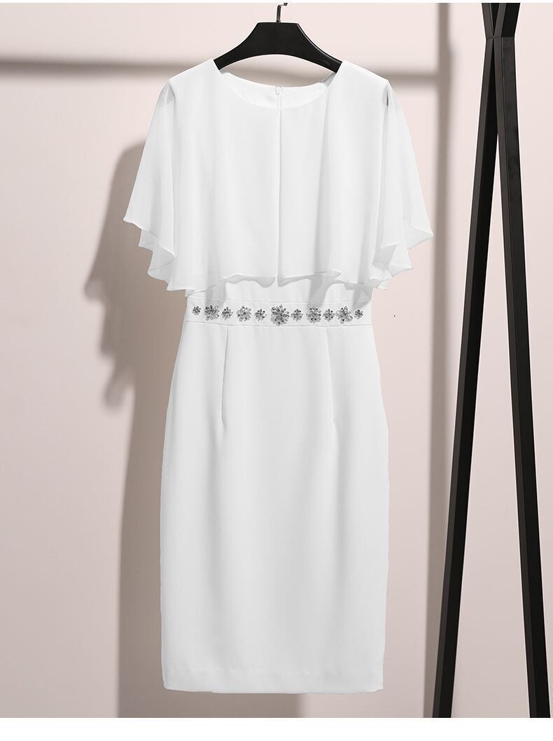 【dress】シフォン ファッション!OL通勤気質満点夏スウィートタイト着痩せ ワンピース G8075