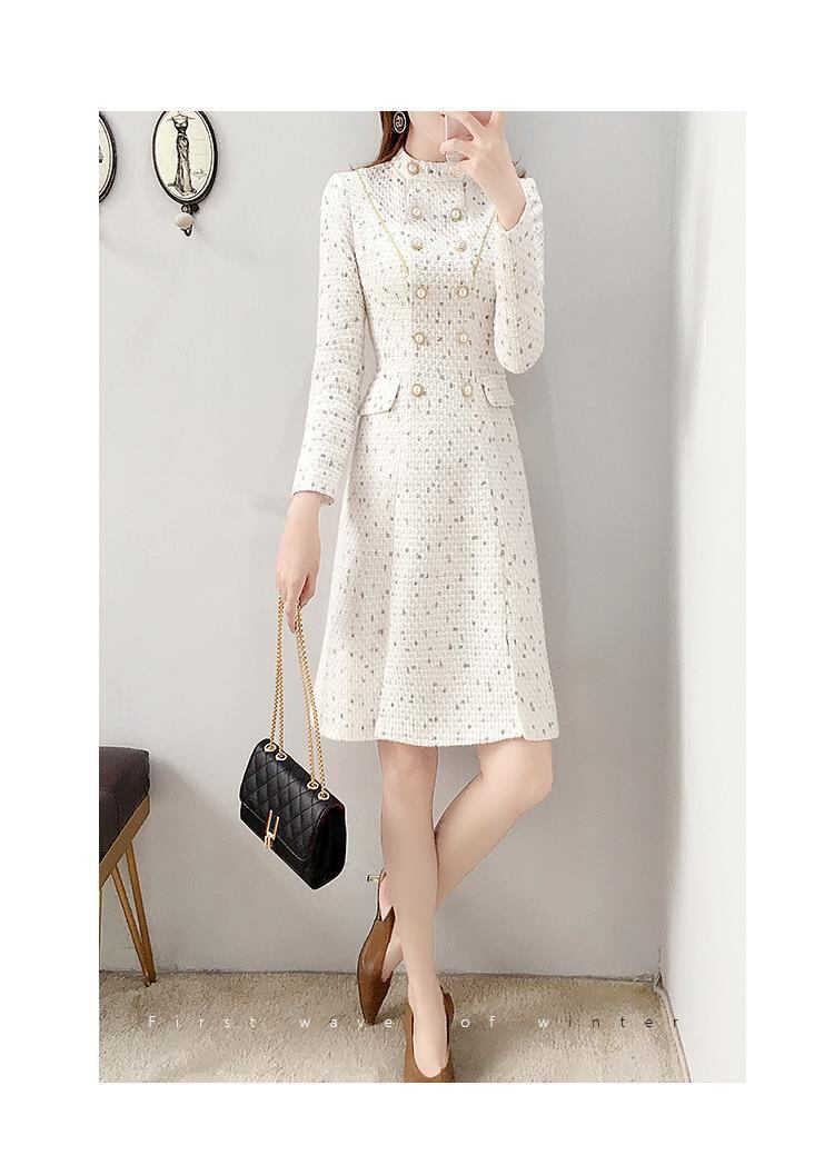 【dress】美人度アップ!気質満点シンプル秋エレガント上品な質感ワンピース G2543