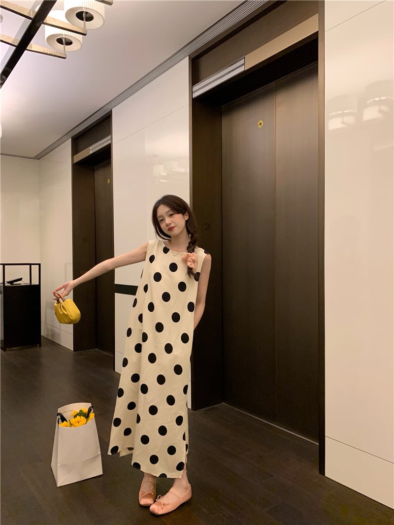 【dress】ドット柄ワンピース　M25119