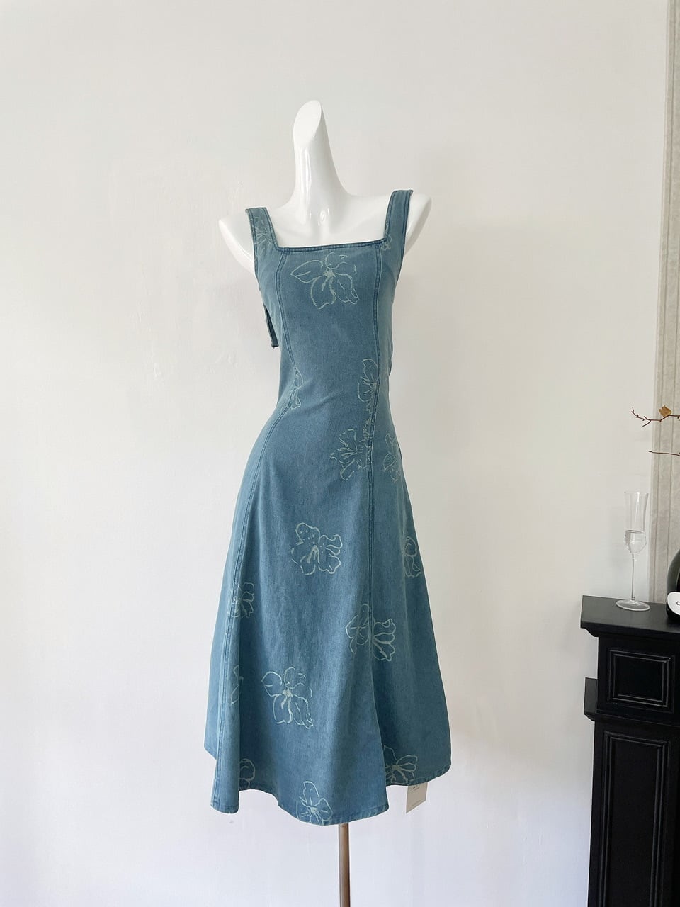【dress】刺繍デニムワンピース　M25152