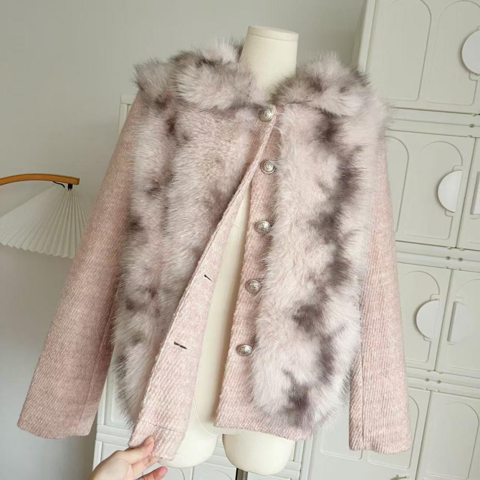 【outer】ファー付きショートコート　M28072