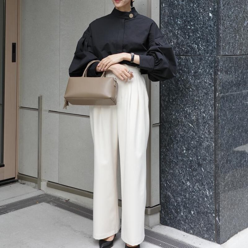 【tops】スタントカラーシャツ Q7084