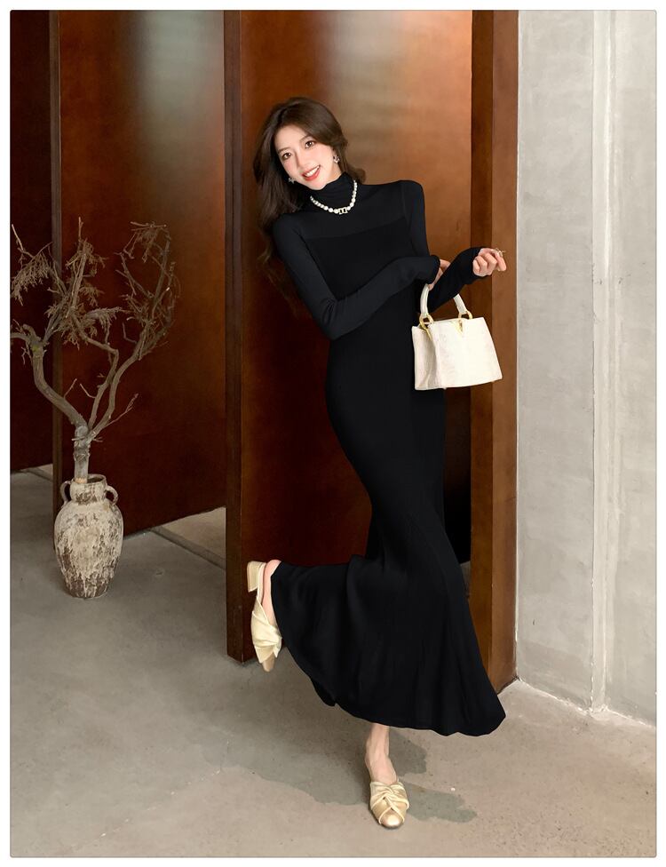 【dress】マーメイドニットワンピース　M27389