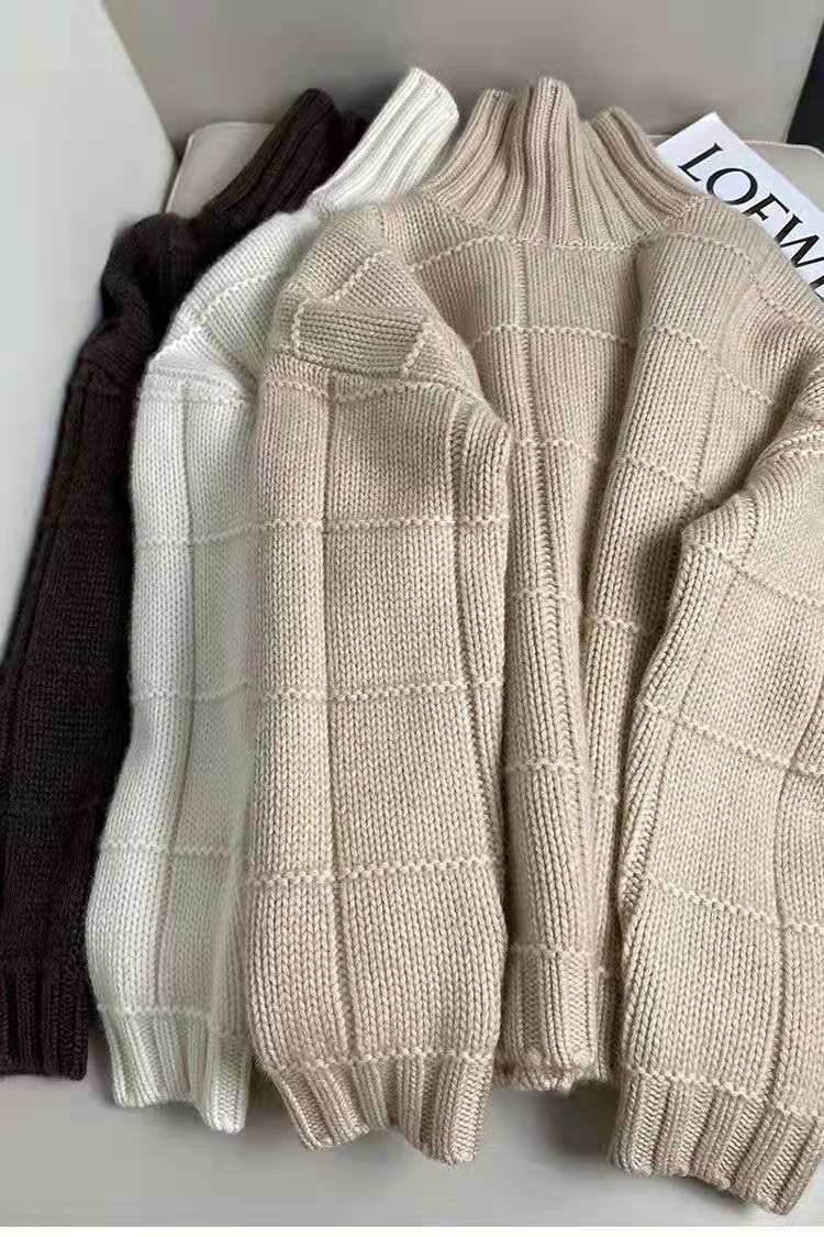 【tops】ハイネックニットセーター　M18312