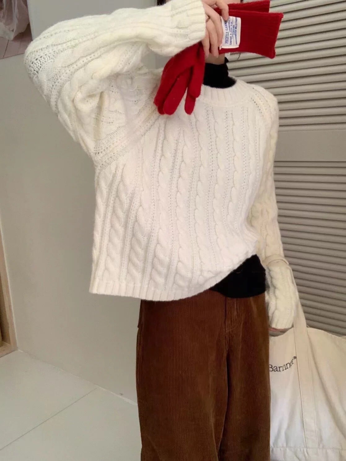 【tops】無地ニットセーター　M27041