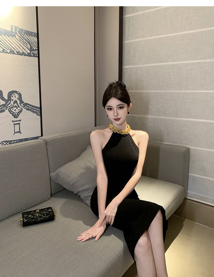 【dress】ホルターネックワンピース G20086