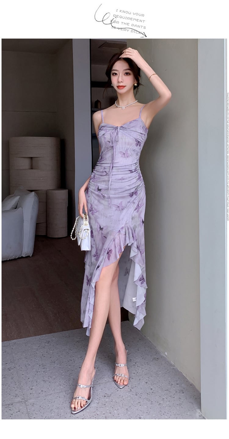 【dress】フリル花柄キャミワンピースG21264