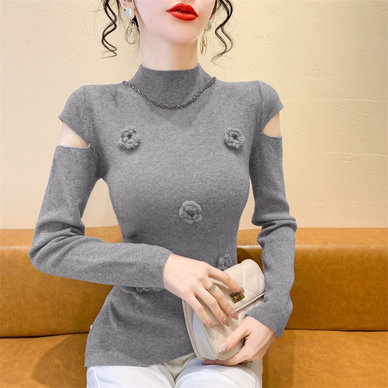 【tops】立体フラワーニットトップス　M27967