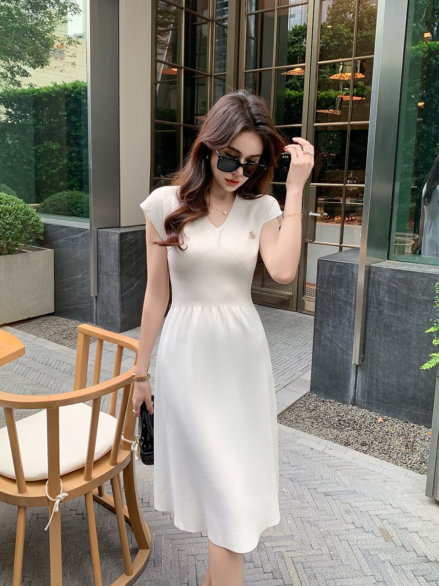 【dress】薄手ニットワンピース　M29750