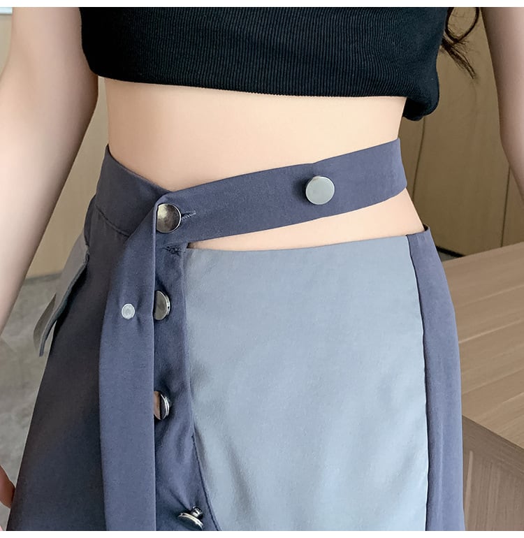 【bottoms】不規則ハイウエストスカートG20941