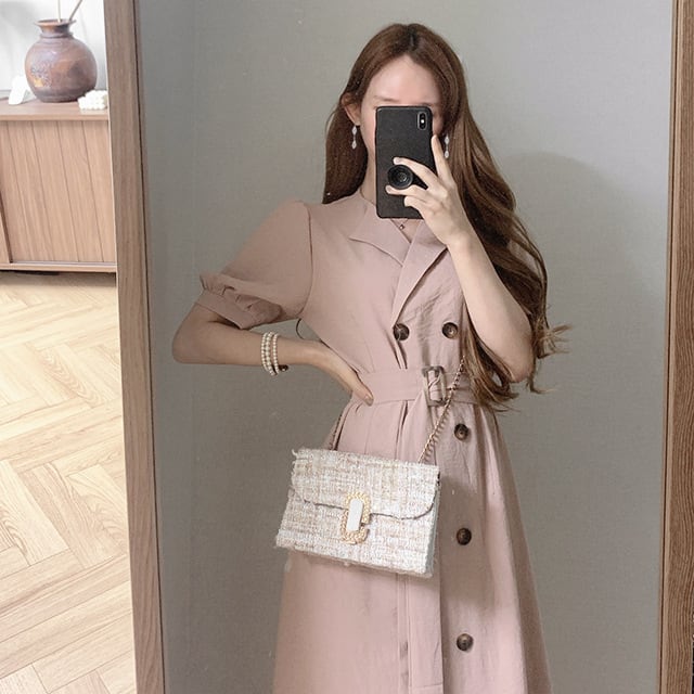 【dress】ダブルボタンワンピース　M23985