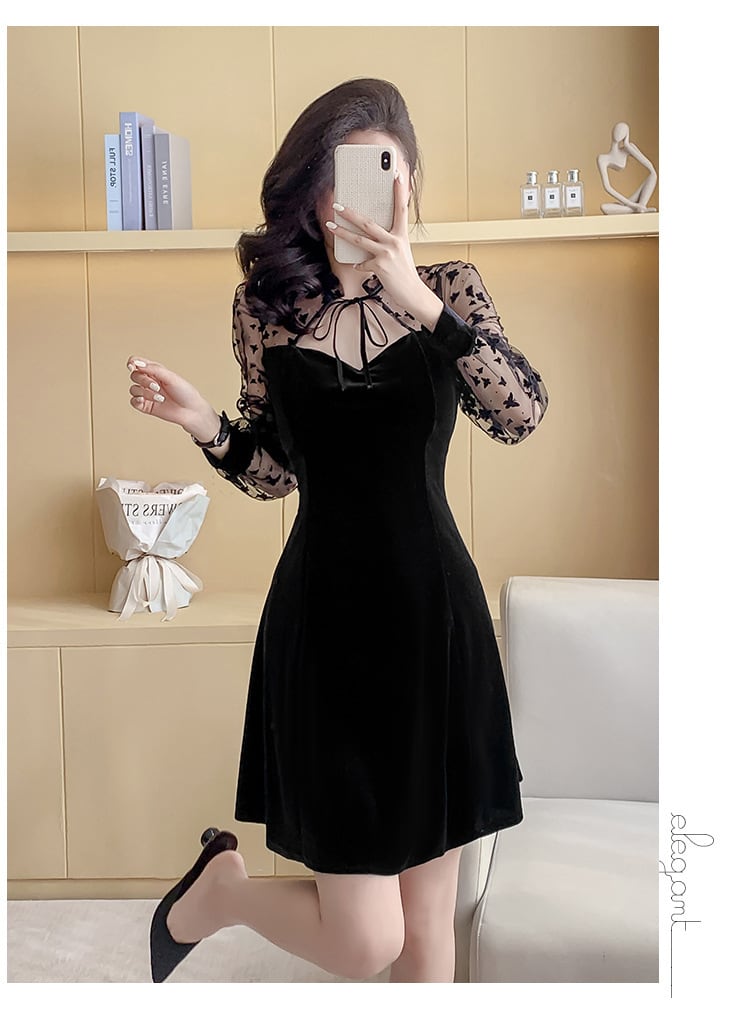 【dress】チュールコンビデートワンピース　M28736