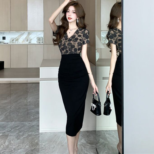 【dress】カラーマッチングワンピース G20174