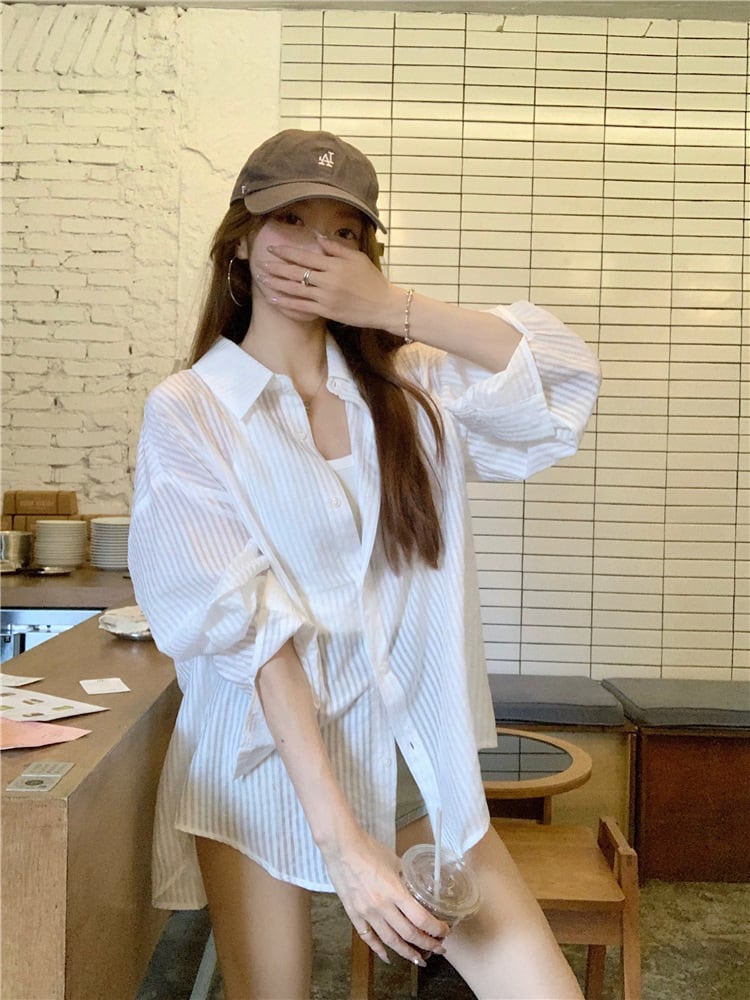 【tops】紫外線対策シャツ　M24234