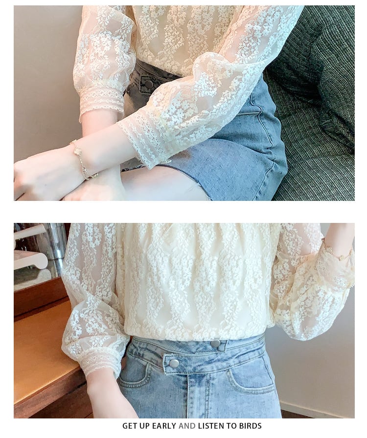 【tops】レースシャツトップス　M28614