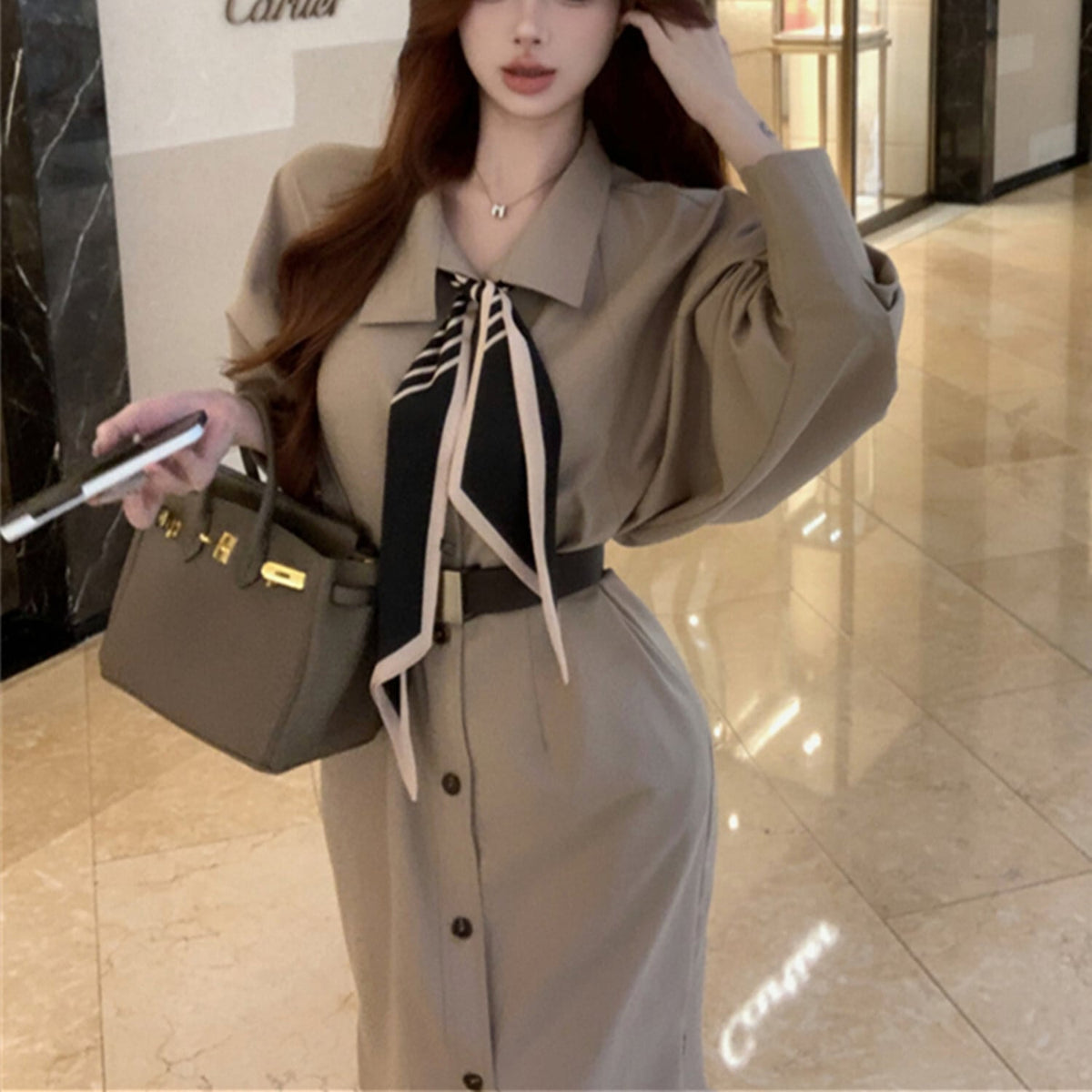 【dress】トレンチワンピース　N2739
