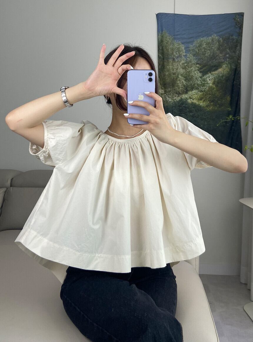 【tops】パフスリーブ ブラウスG20481