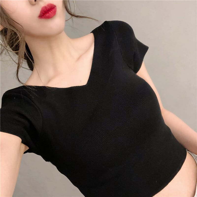 【tops】お値段以上！Vネック半袖ファッション無地着回しTシャツ
