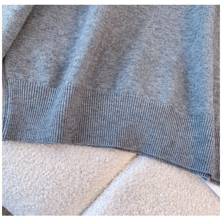 【tops】レース切り替えニットトップス　M28053