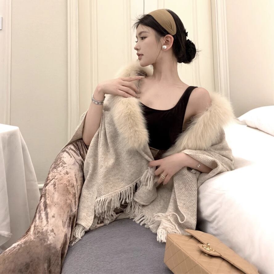 【outer】ファーケープアウター 　M27948