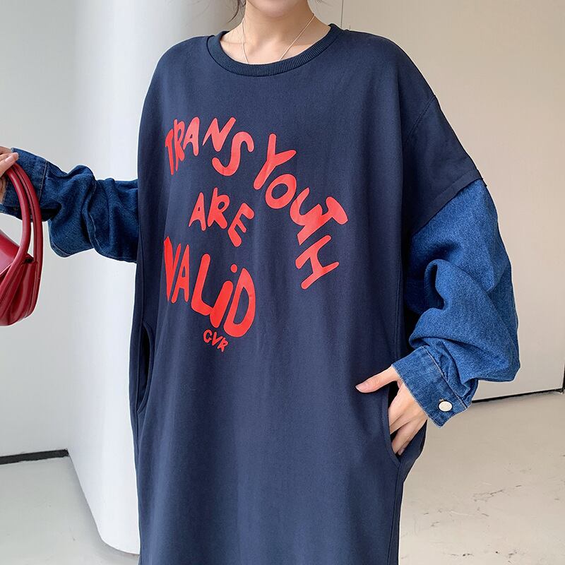 【dress】プリントカジュアルワンピース　M18590