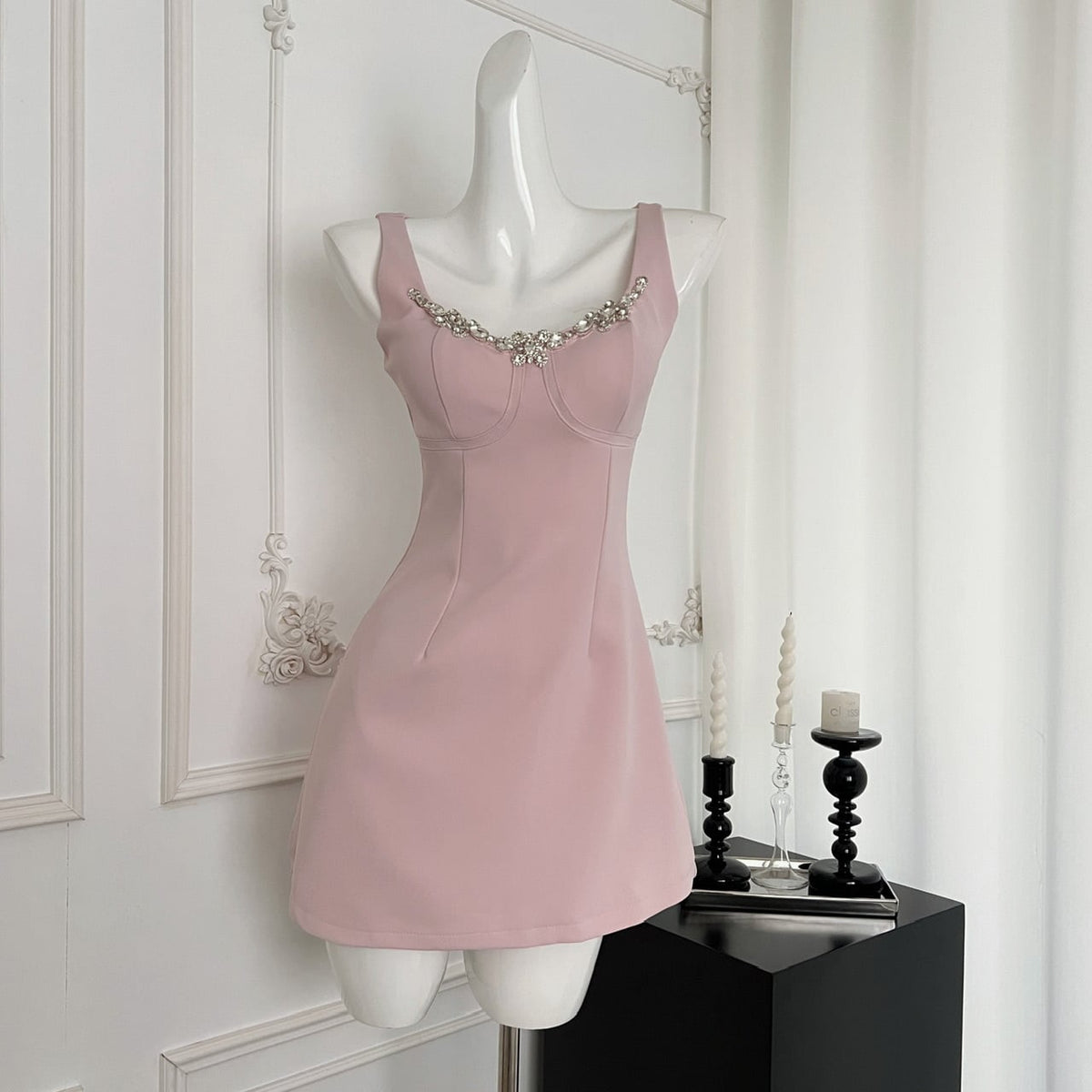【dress】ビジューデートワンピース　M24371