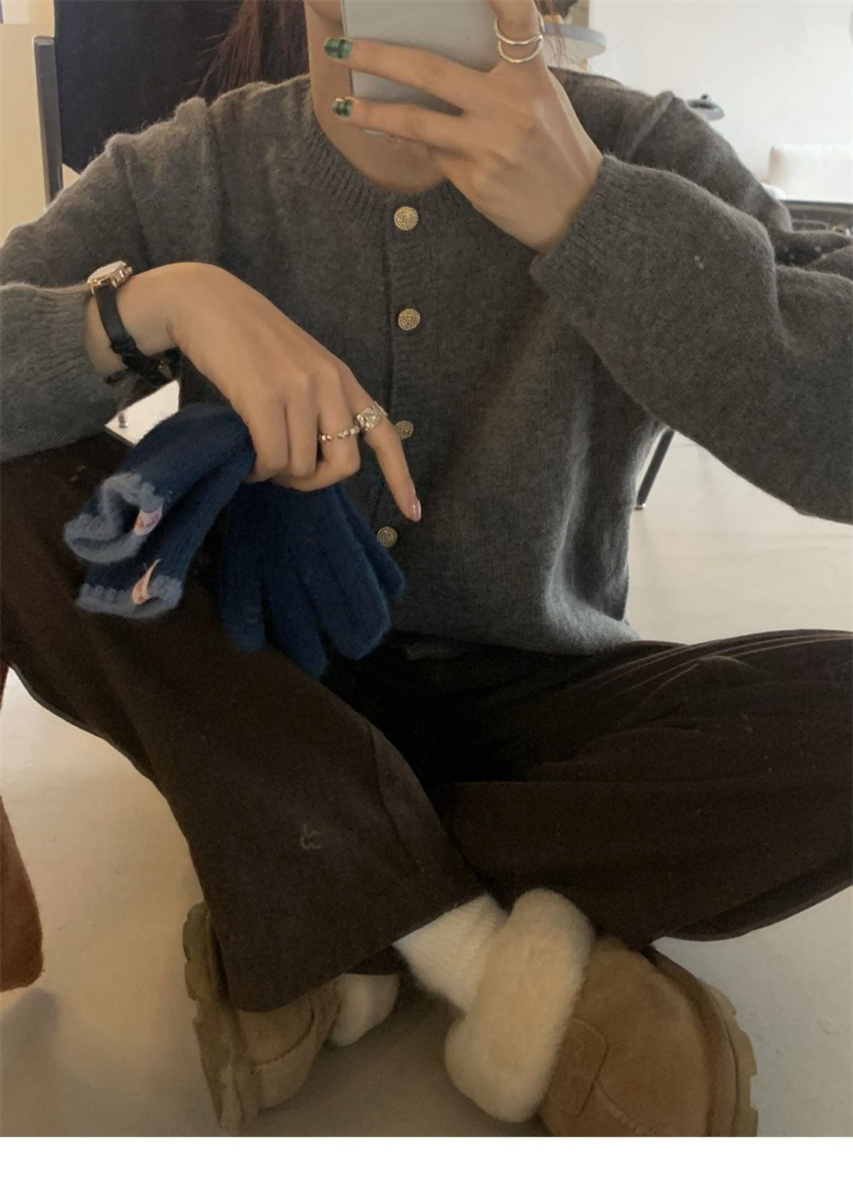【outer】ニットカーデ　M27233