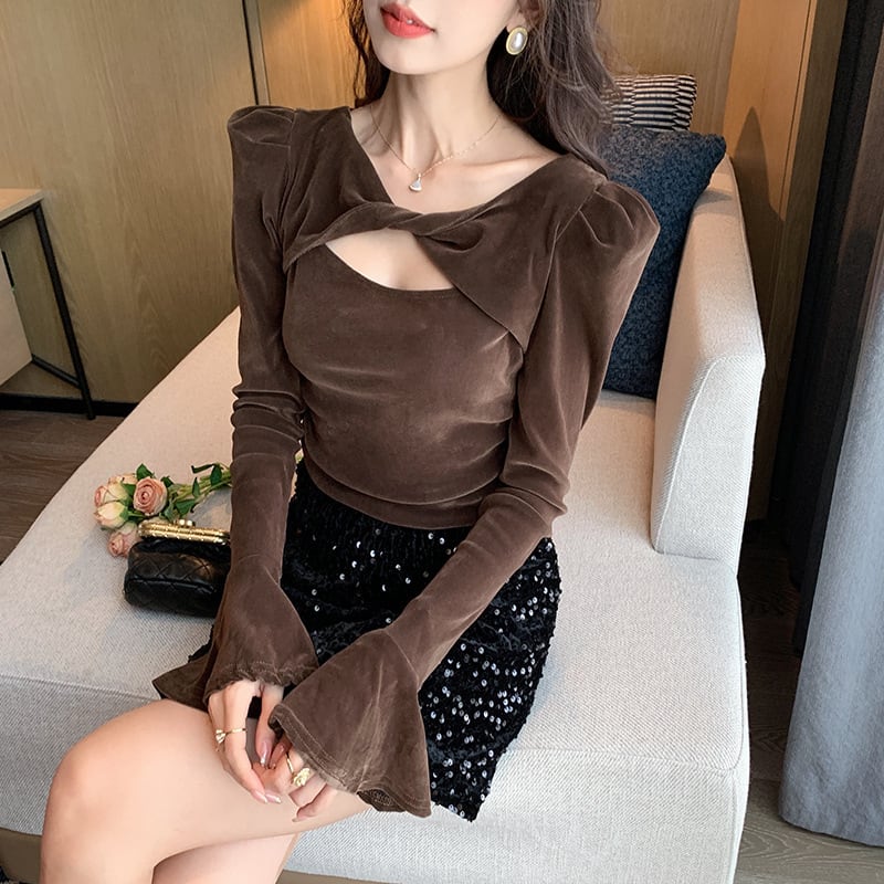 【tops】長袖Ｔシャツトップス　M28975