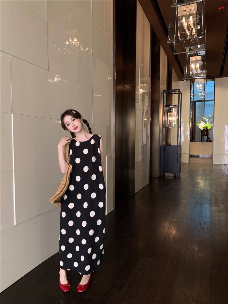 【dress】ドット柄ワンピース　M25119